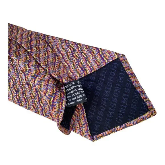 MISSONI Muticolor Art Print Silk Tie Italy 59/3.75 EC